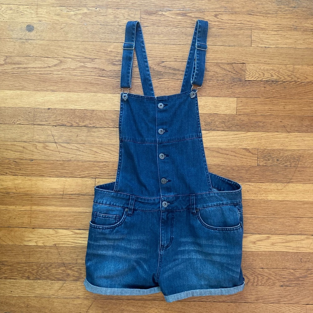 Denim shorts overalls